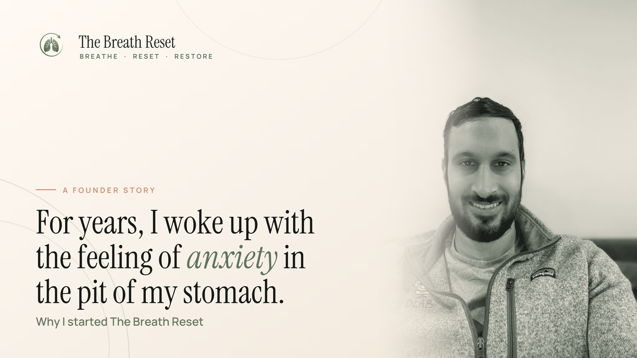 A preview of Suraj's founder story film for The Breath Reset